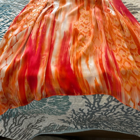 Mel & Jo Sleeveless Orange and White Top - Picture 5 of 8